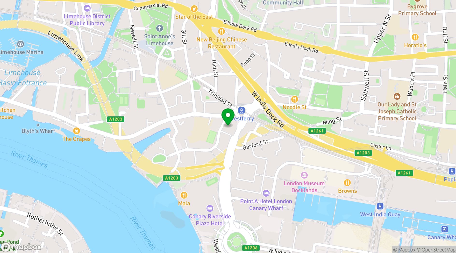 Map showing Marcophysio Westferry 