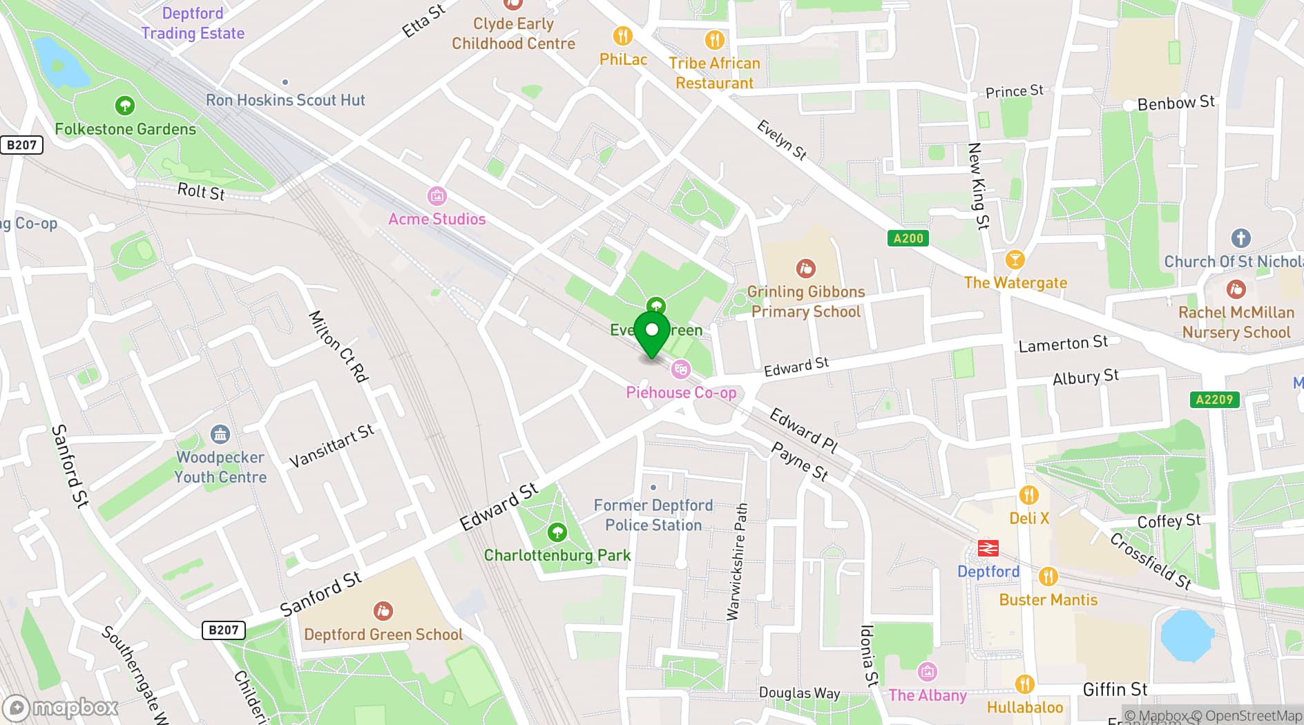 Map showing Matchstick Piehouse