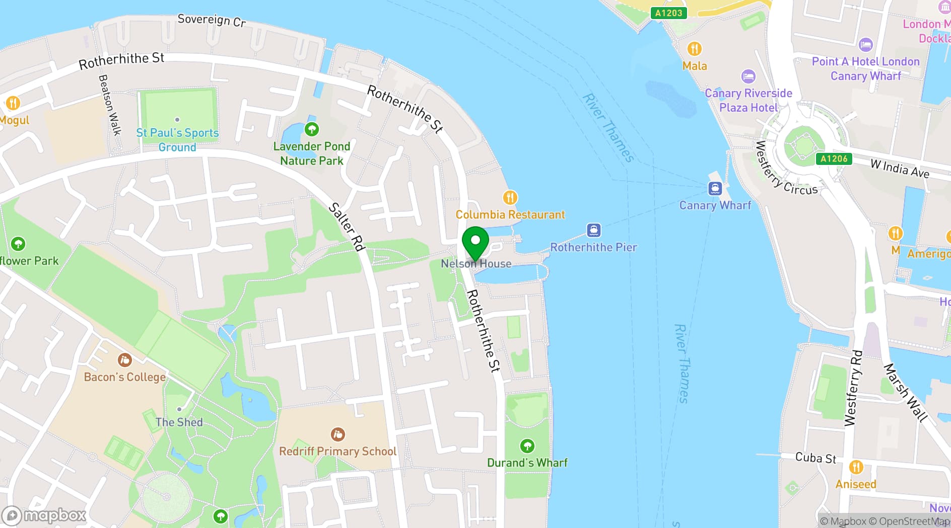 Map showing  DoubleTree by Hilton London - Docklands Riverside