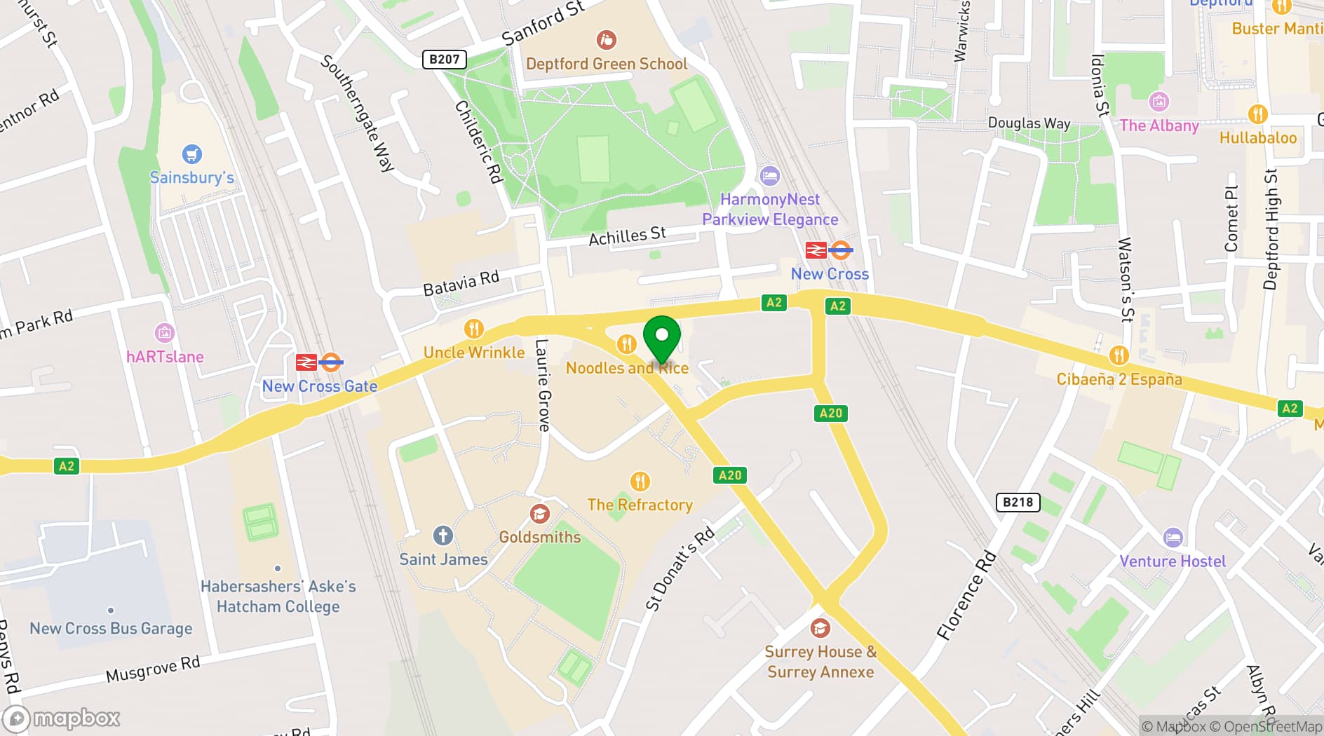 Map showing Hatch