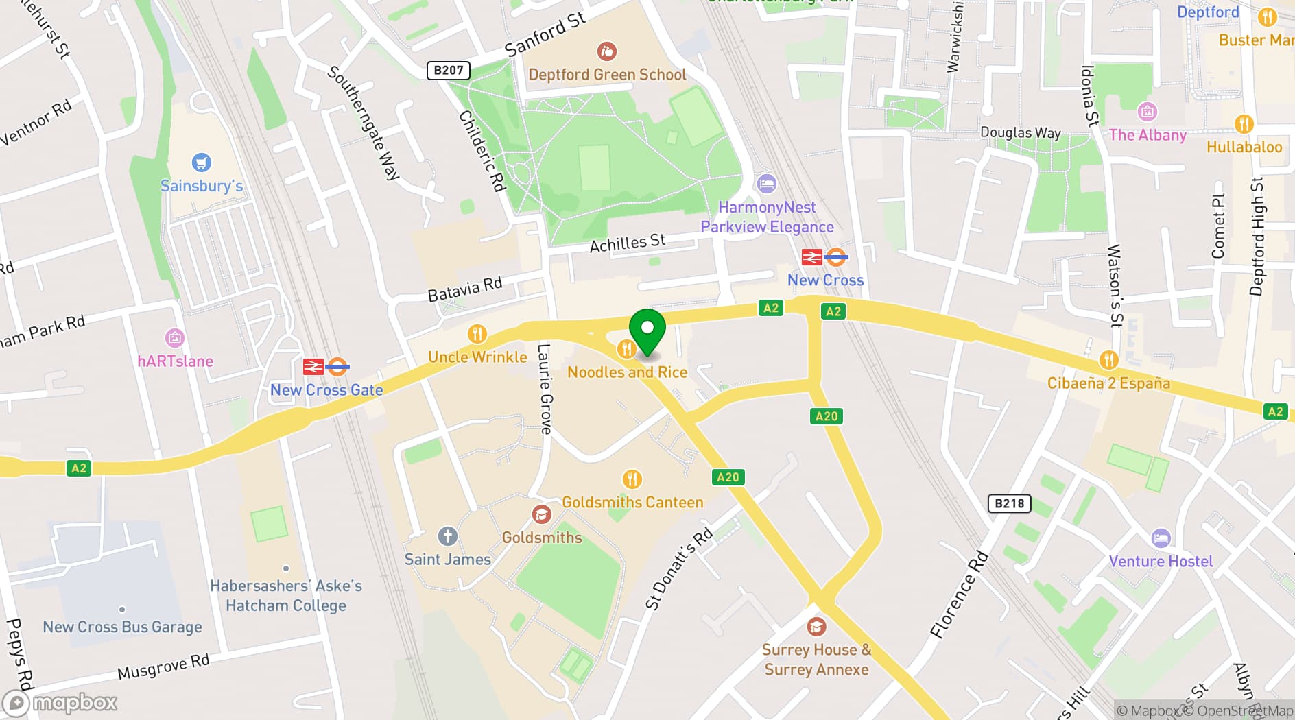 Map showing The Hatch Club