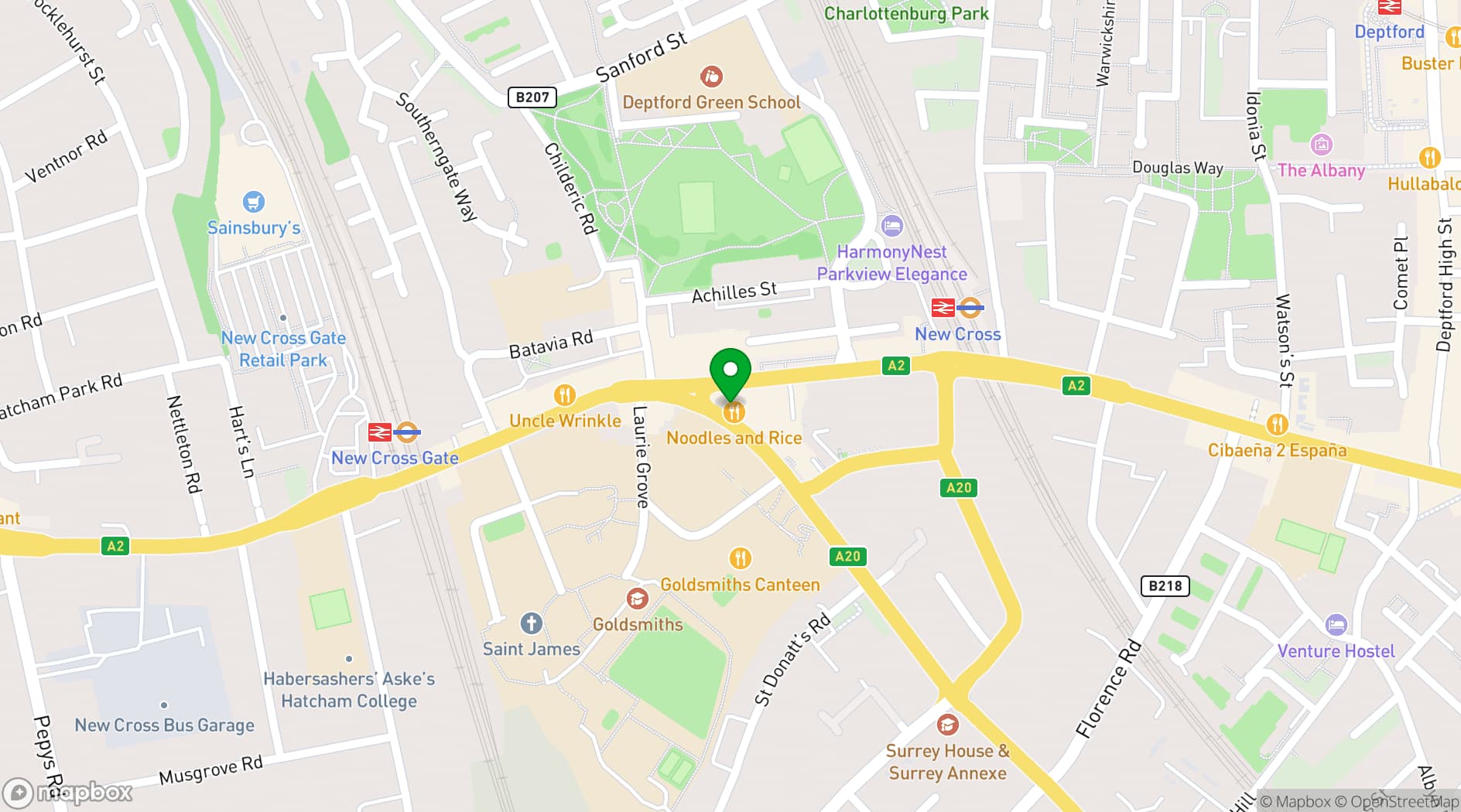 Map showing Candy Baba