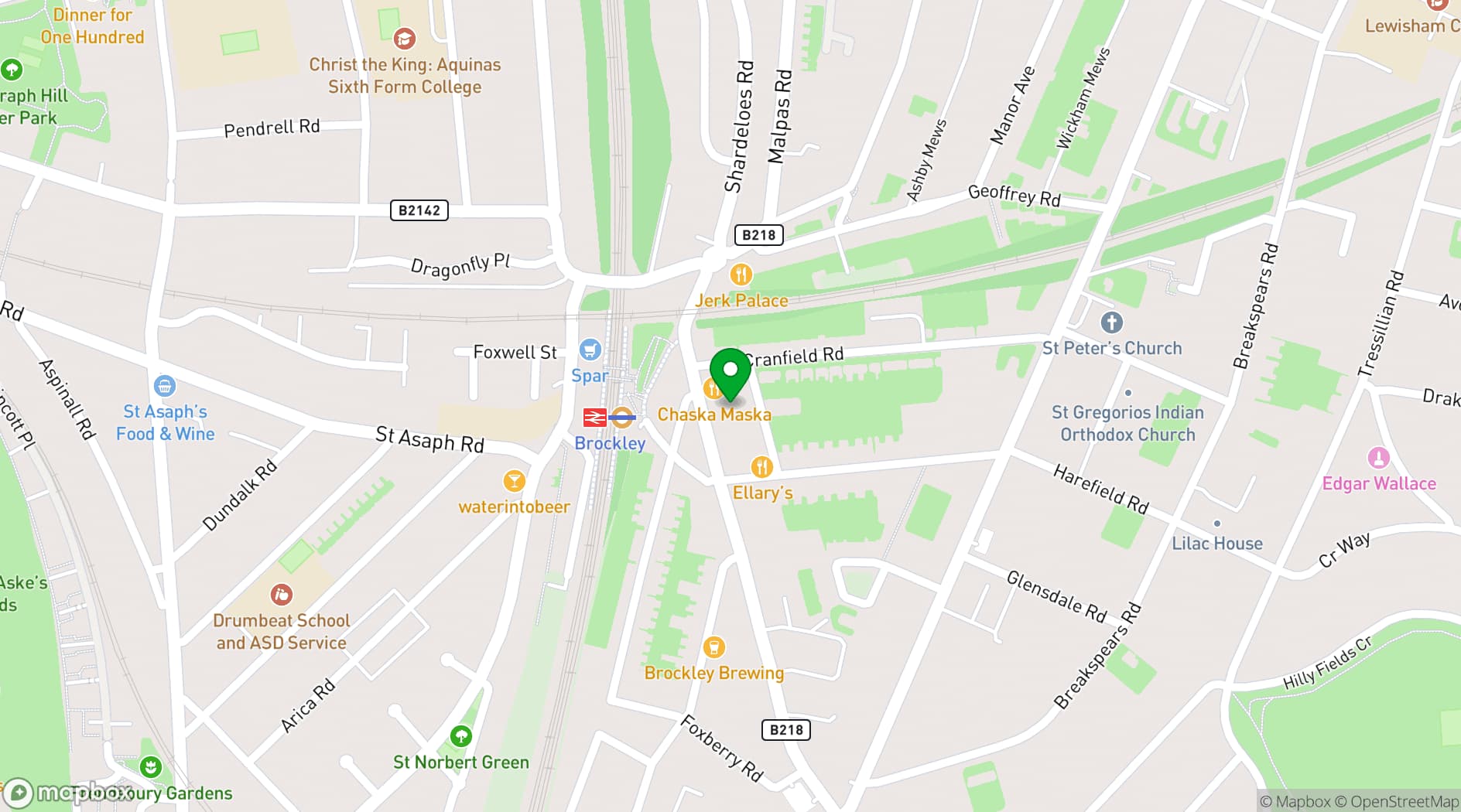 Map showing &osteo