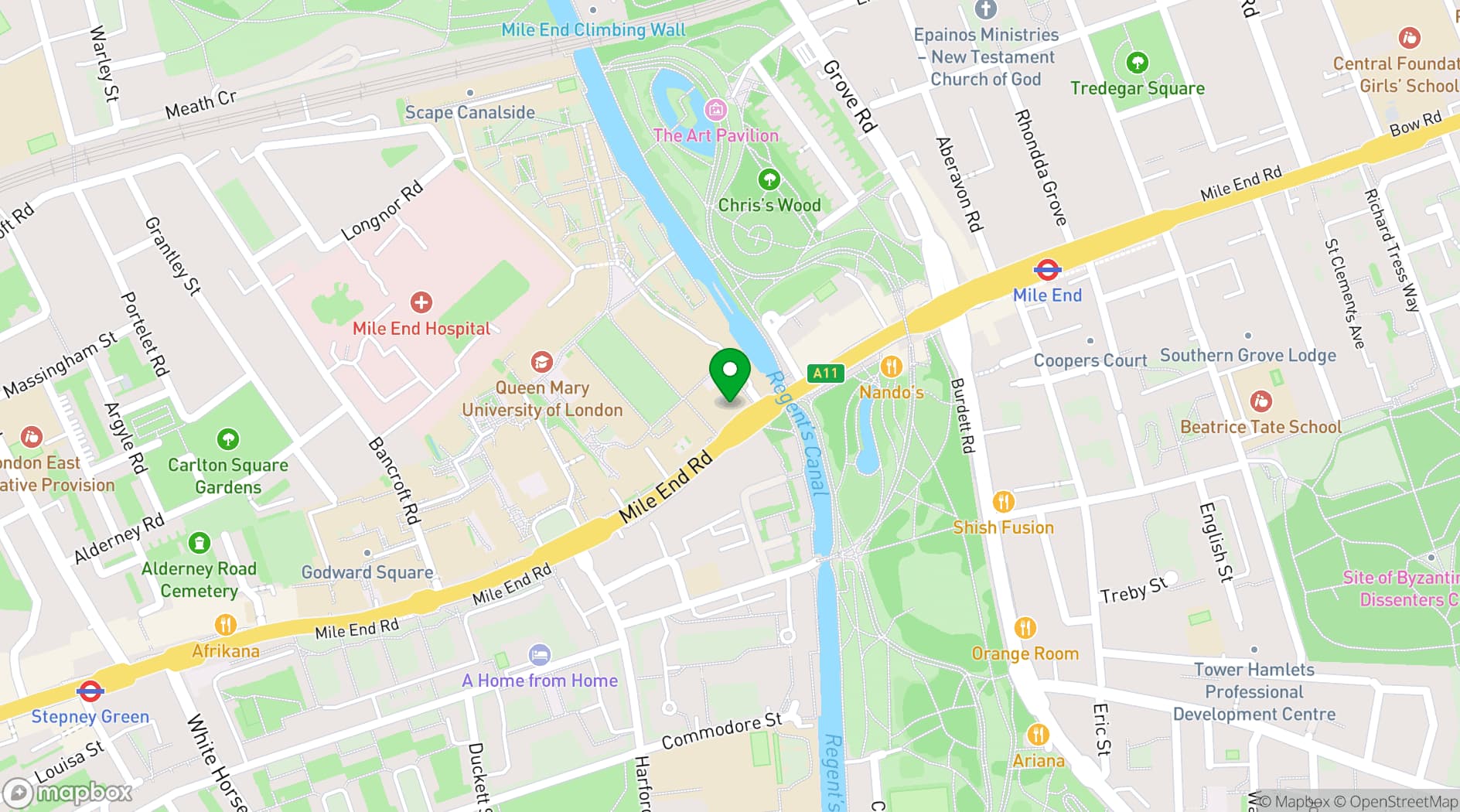 Map showing BLOC