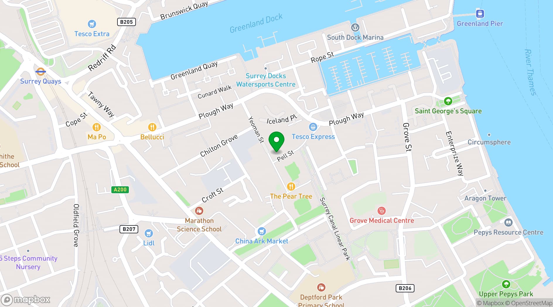 Map showing Mavro Worldwide Studios