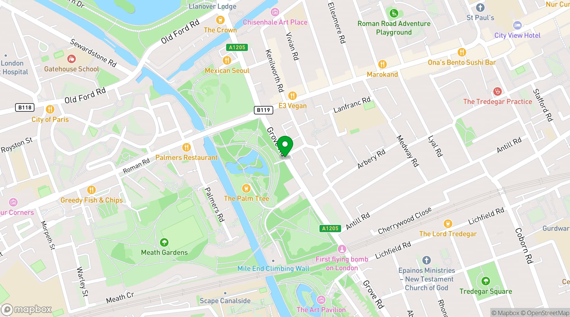 Map showing The Ecology Pavilion