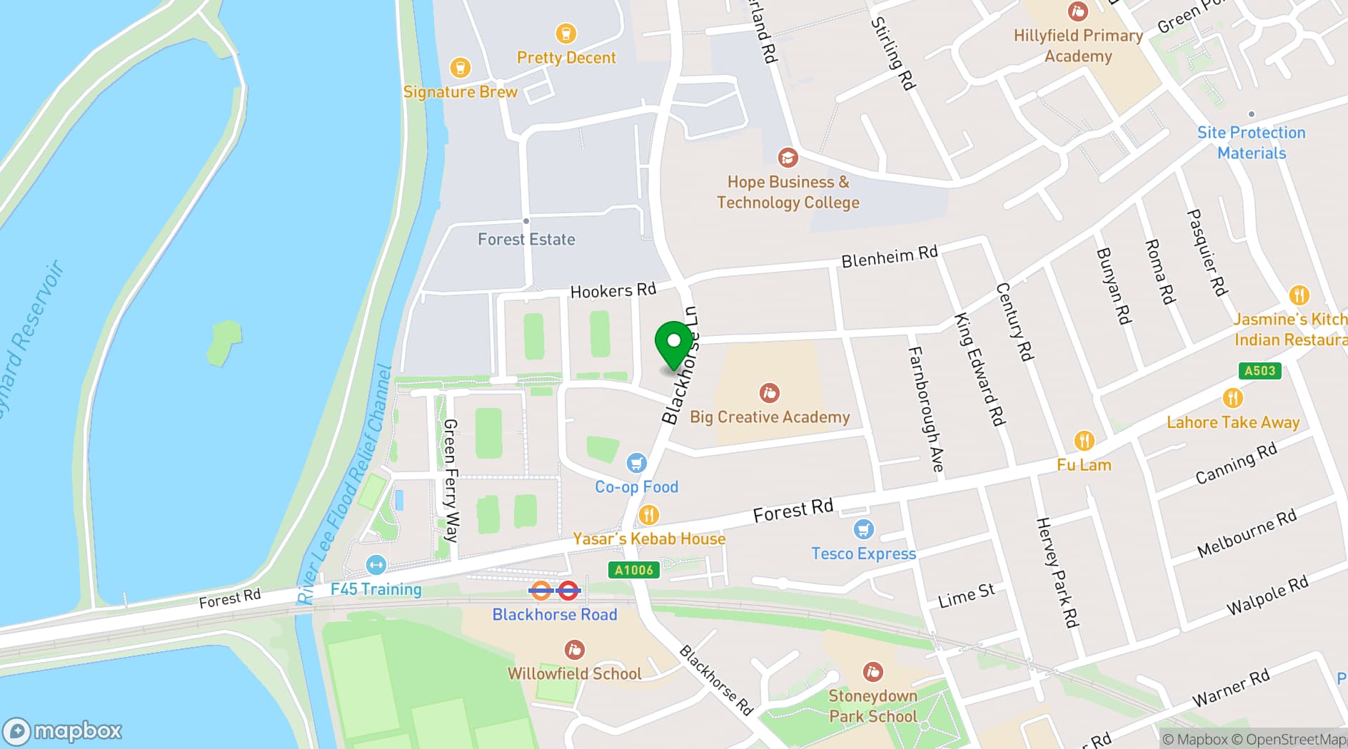 Map showing Creative Works