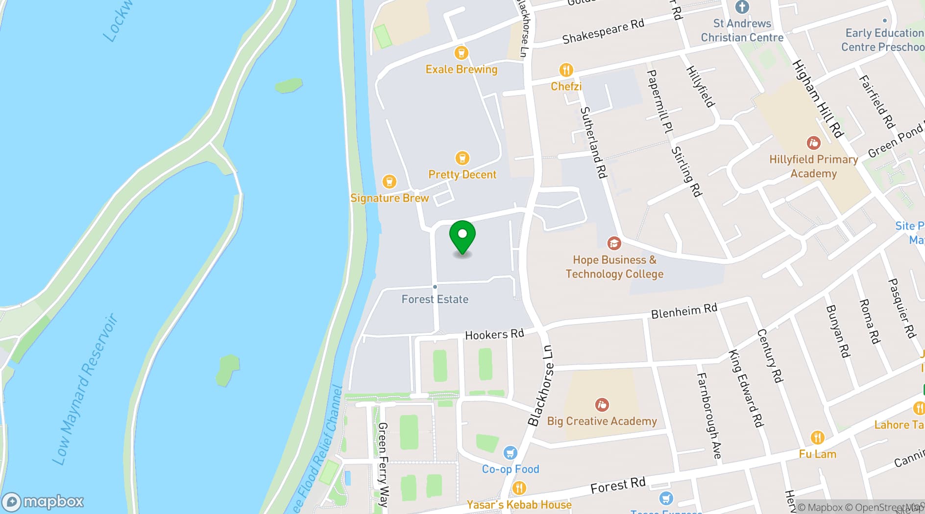 Map showing Big Penny Social