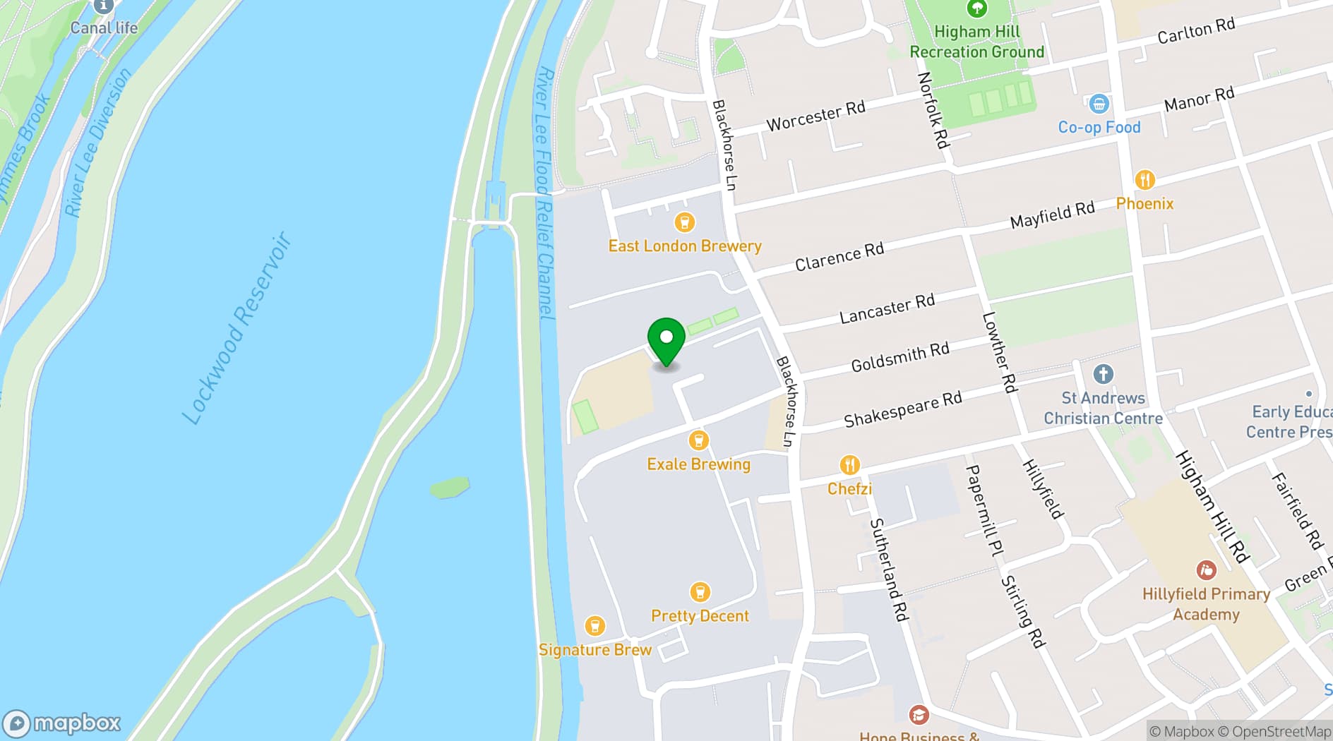 Map showing Switchboard Studios