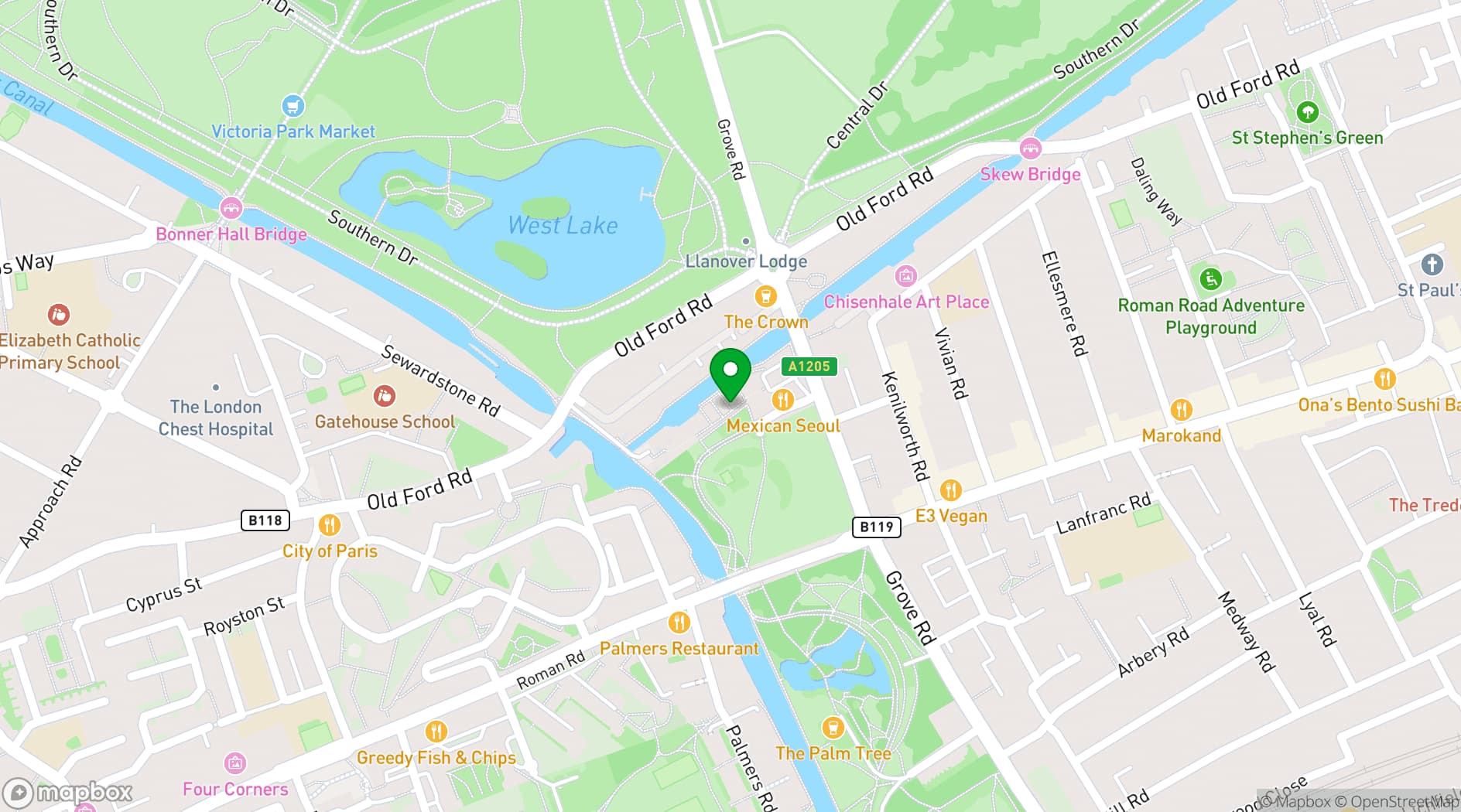 Map showing The Crown
