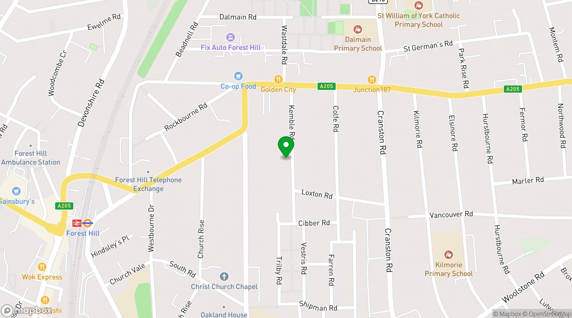 Map showing Kemble House Studio