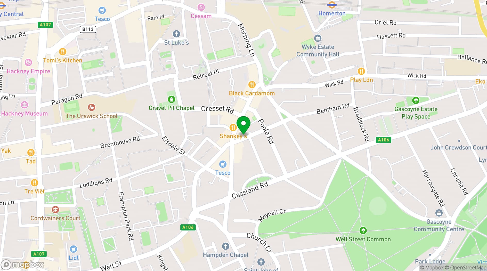 Map showing She's Lost Control