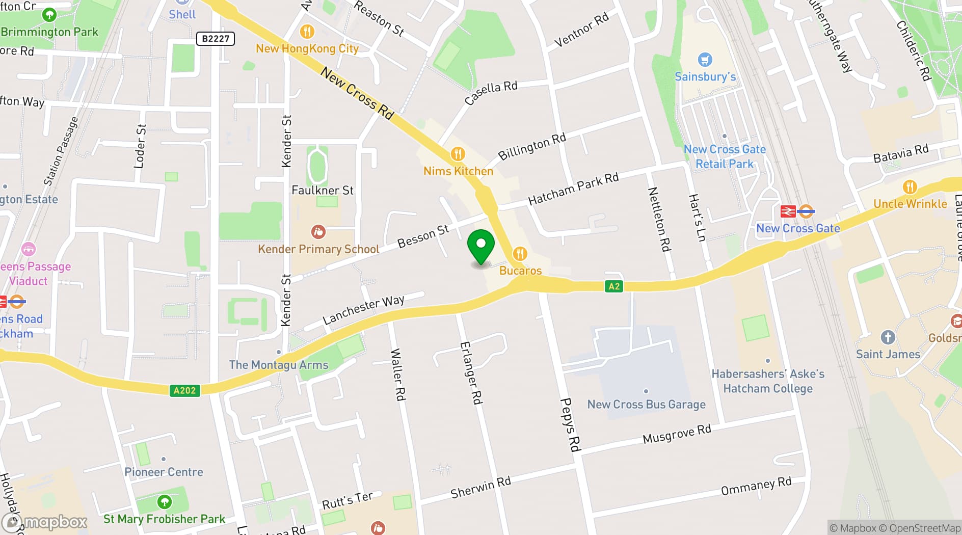 Map showing The Studio