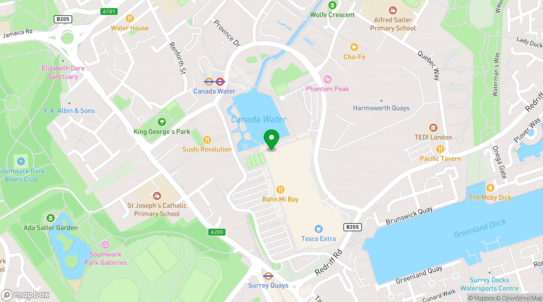Map showing Corner Corner