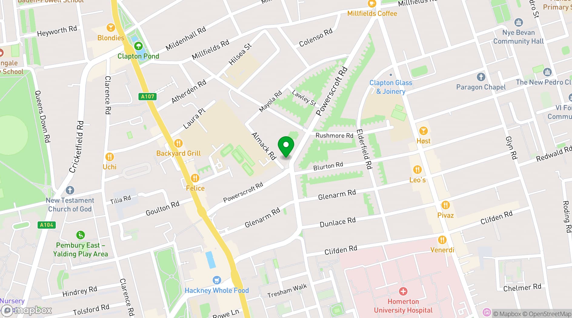 Map showing MKII
