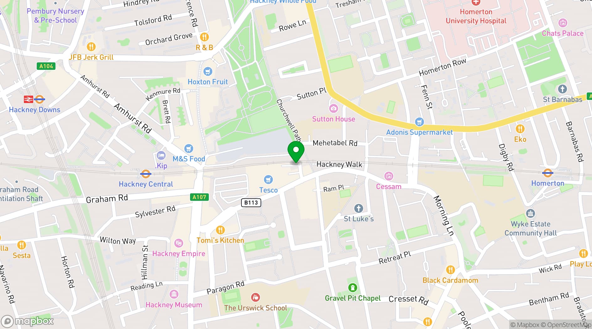 Map showing Deviant & Dandy Brewery and Taproom