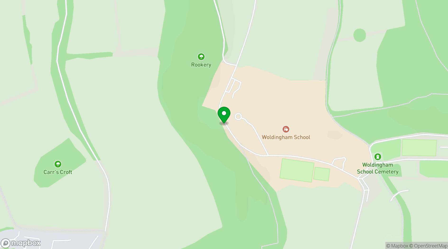 Map showing Marden Park