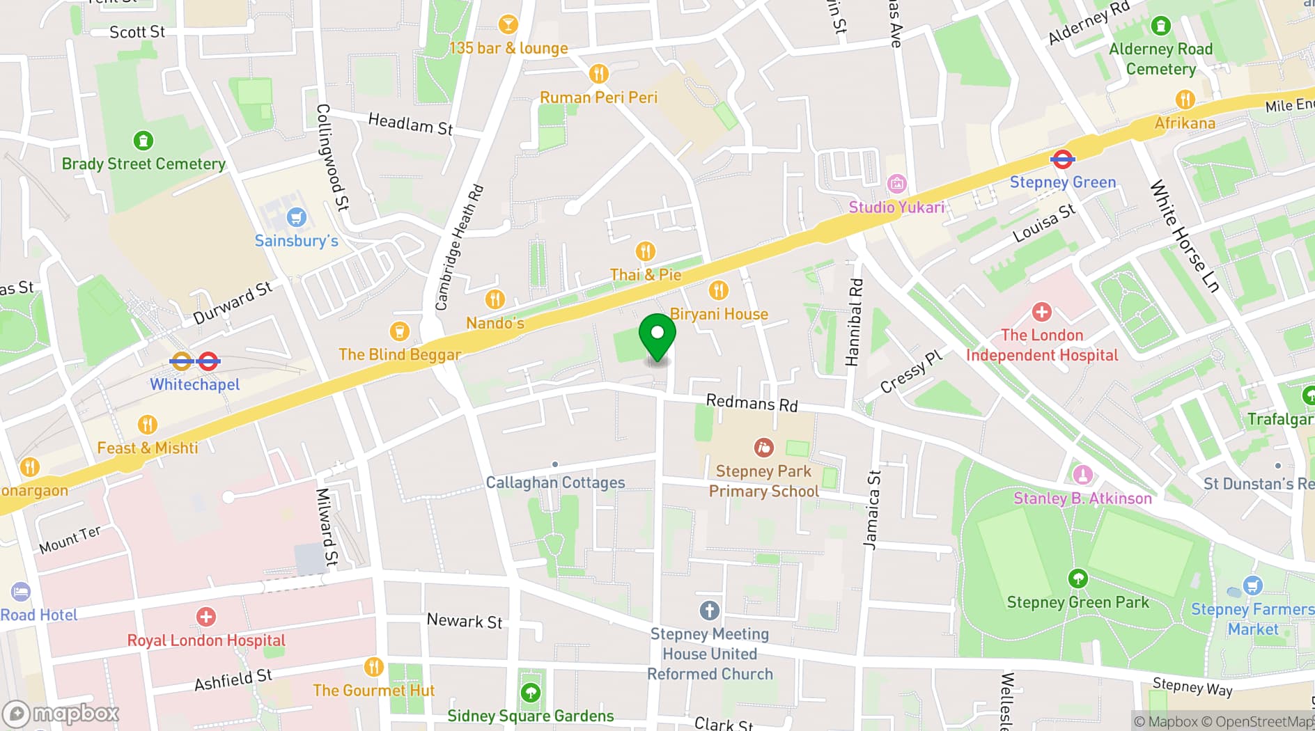Map showing Mya Events
