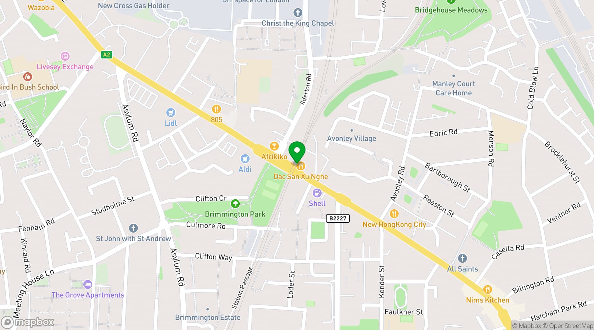 Map showing AMP Studios