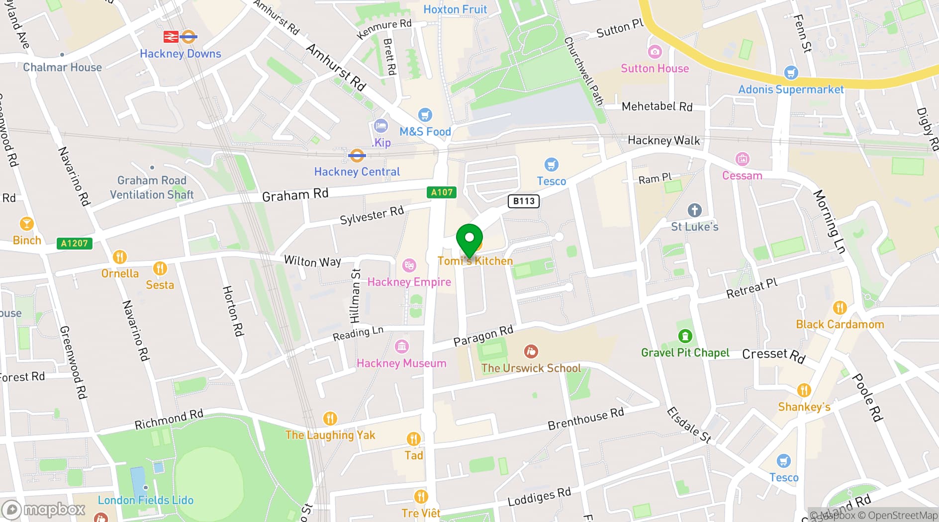 Map showing Moth Club 