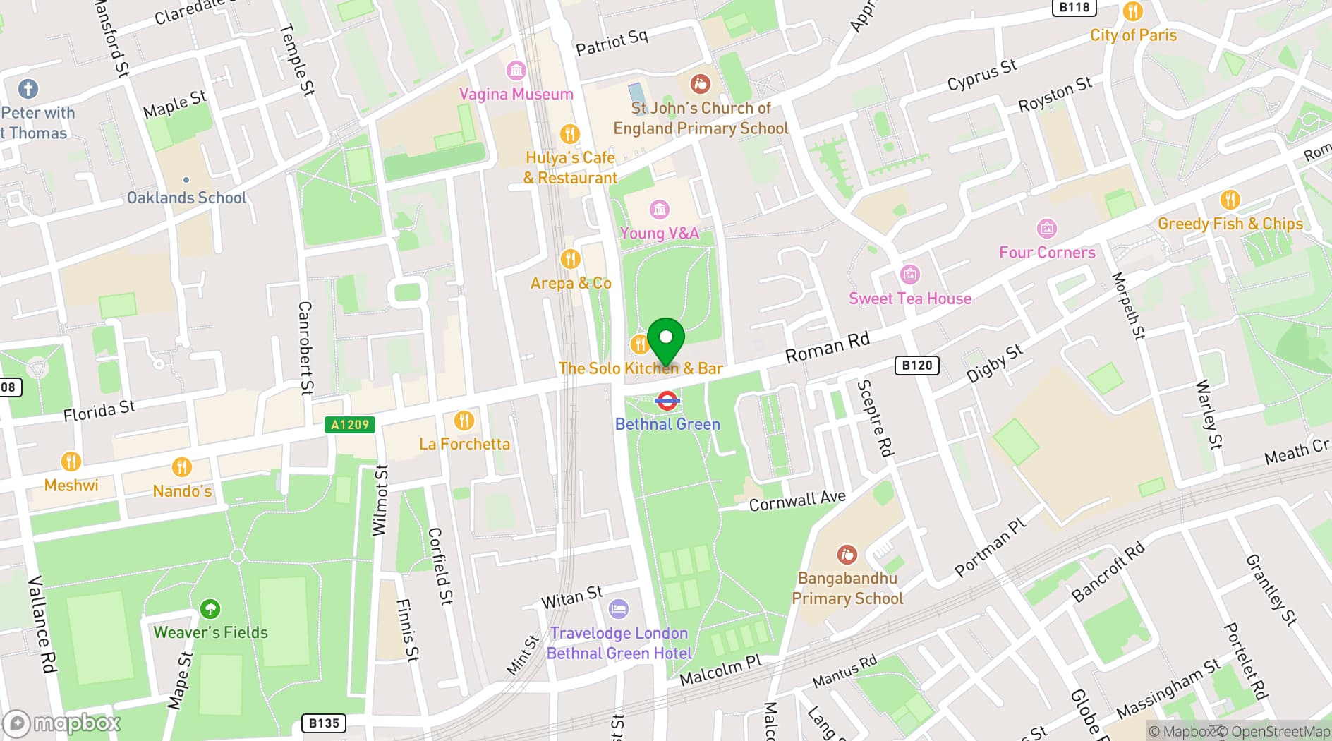Map showing The Crypt St John's