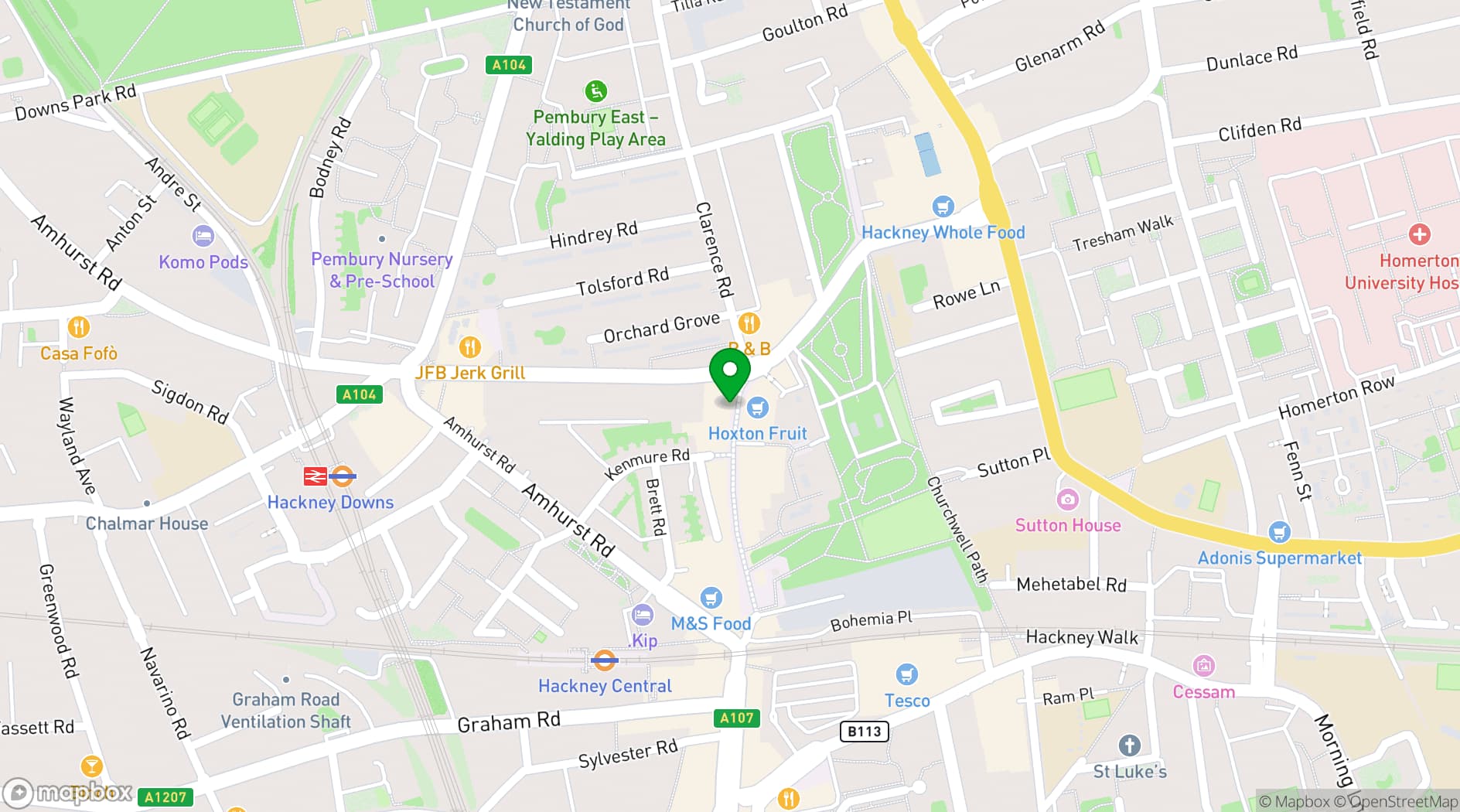 Map showing Behind This Wall