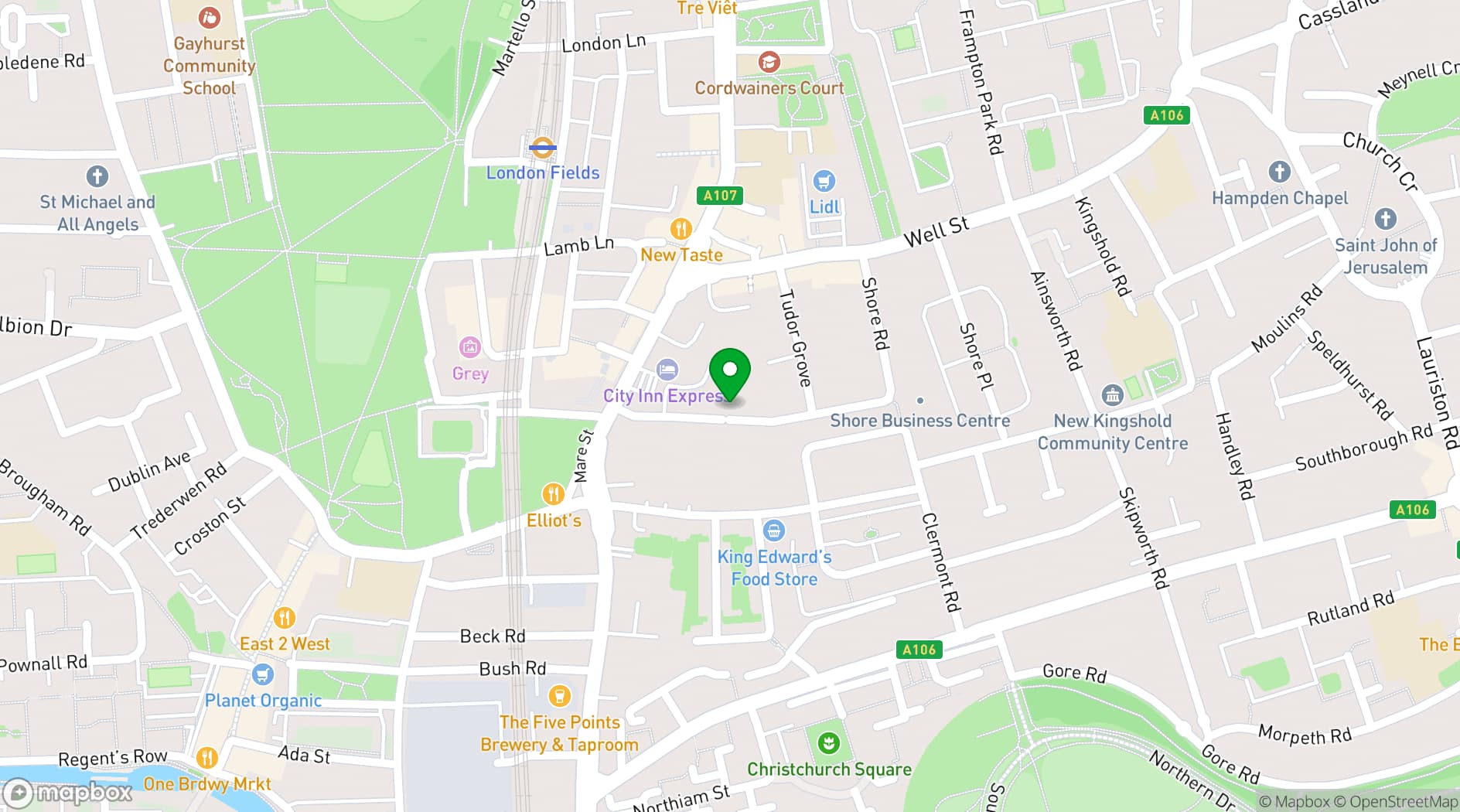 Map showing Cocina Studio
