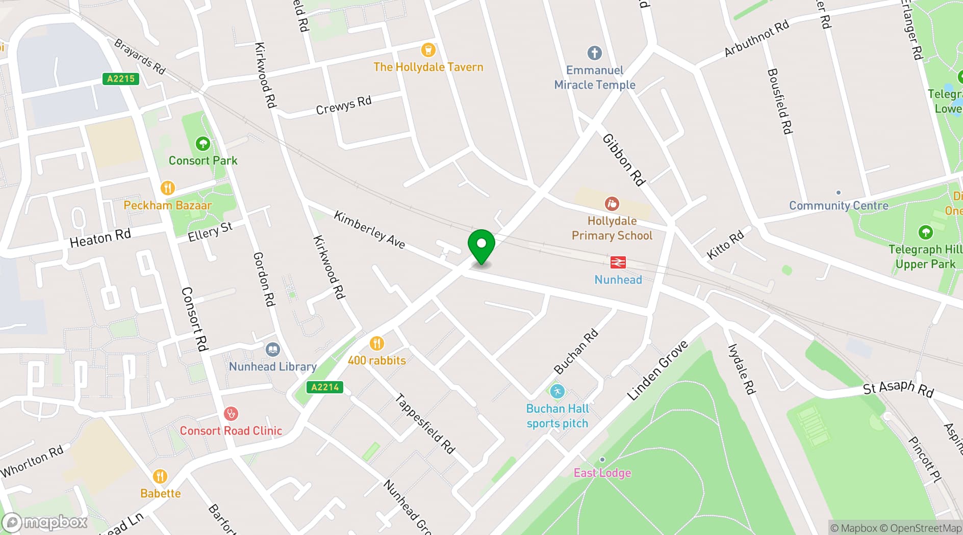 Map showing Oakley House