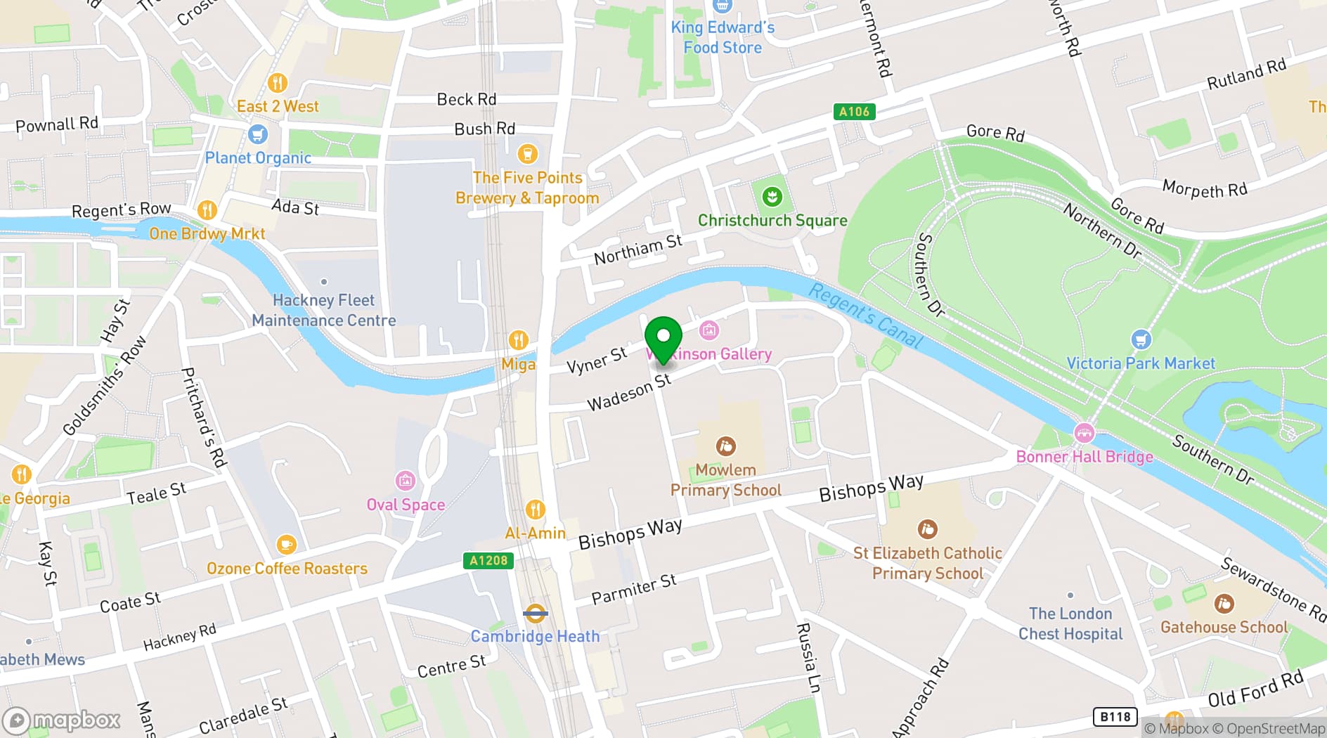 Map showing The Empire Broadcasting Corporation 