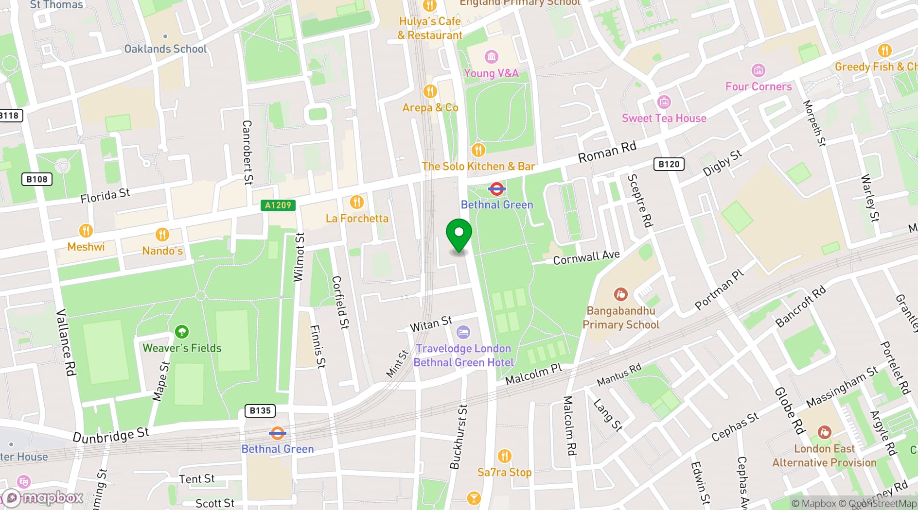 Map showing Studio 249
