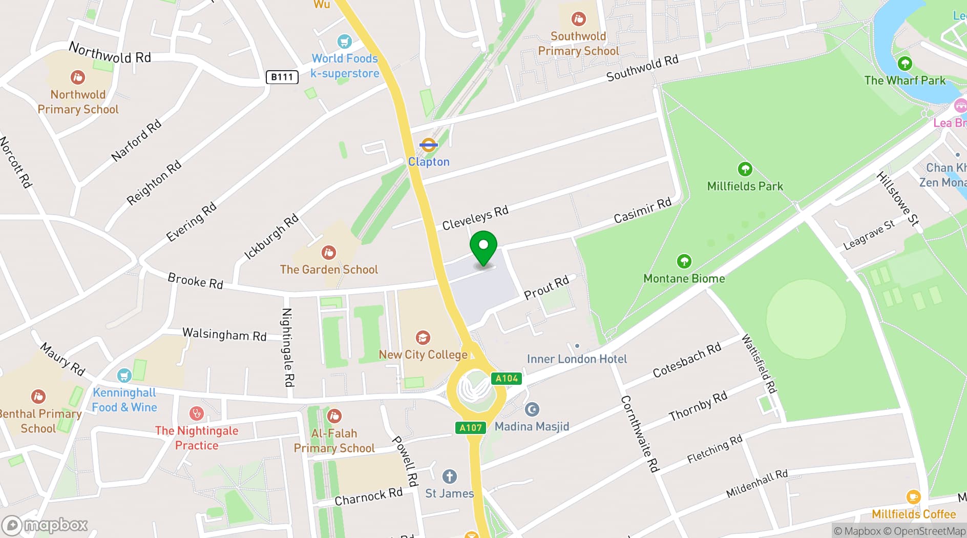 Map showing The Laboratory Studio