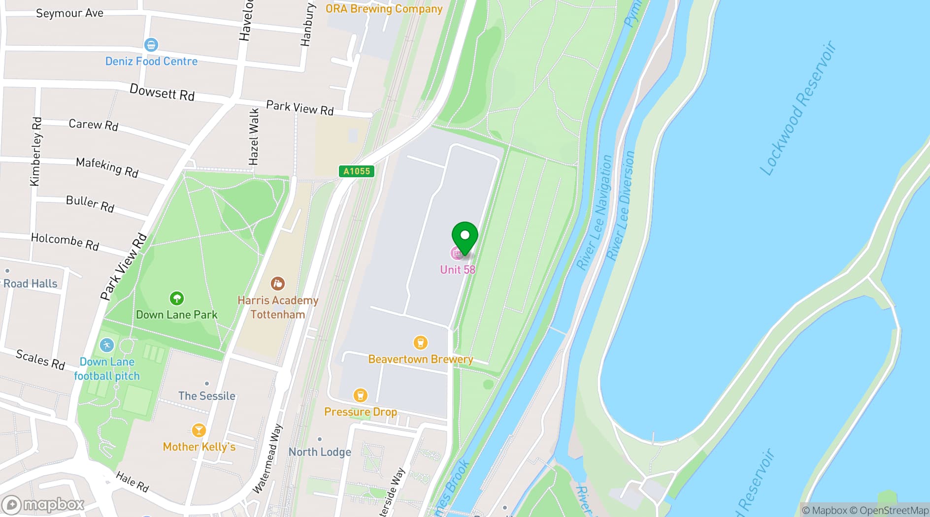 Map showing UNIT 58