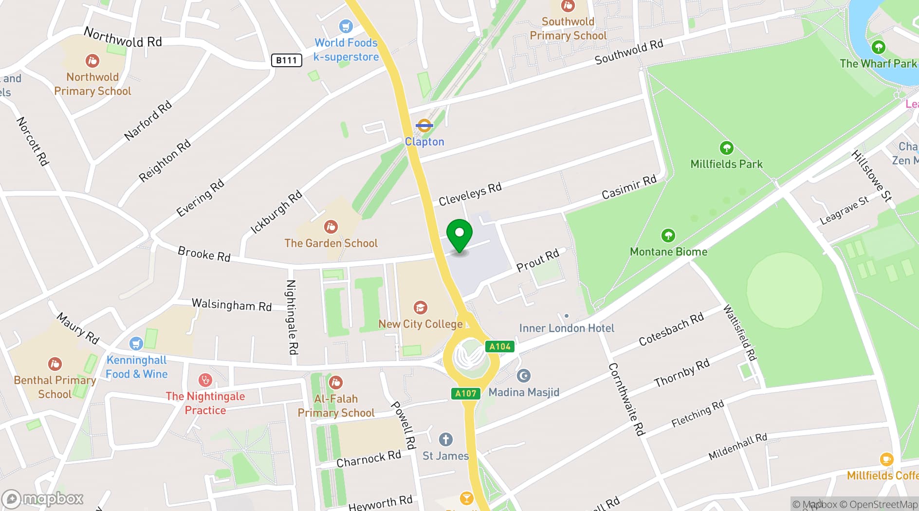 Map showing The Tram Depot