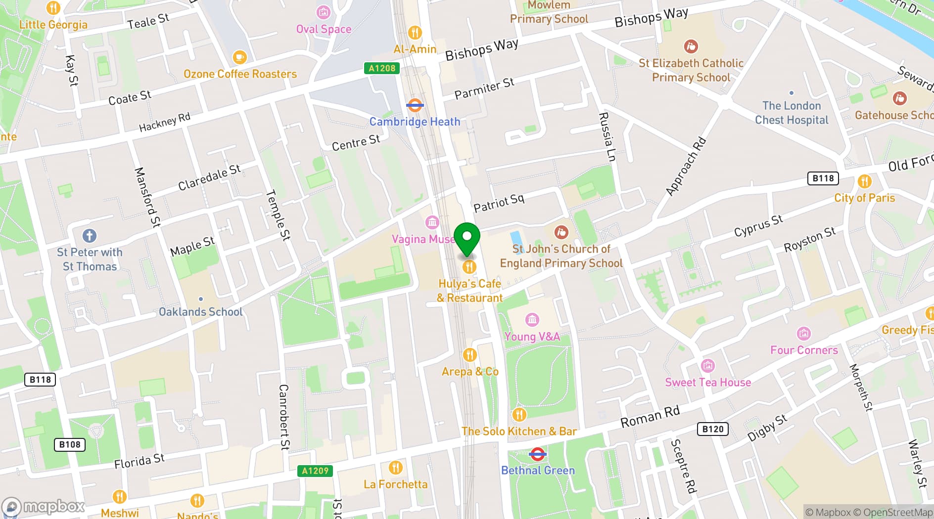 Map showing ProudActive Fitness Studio