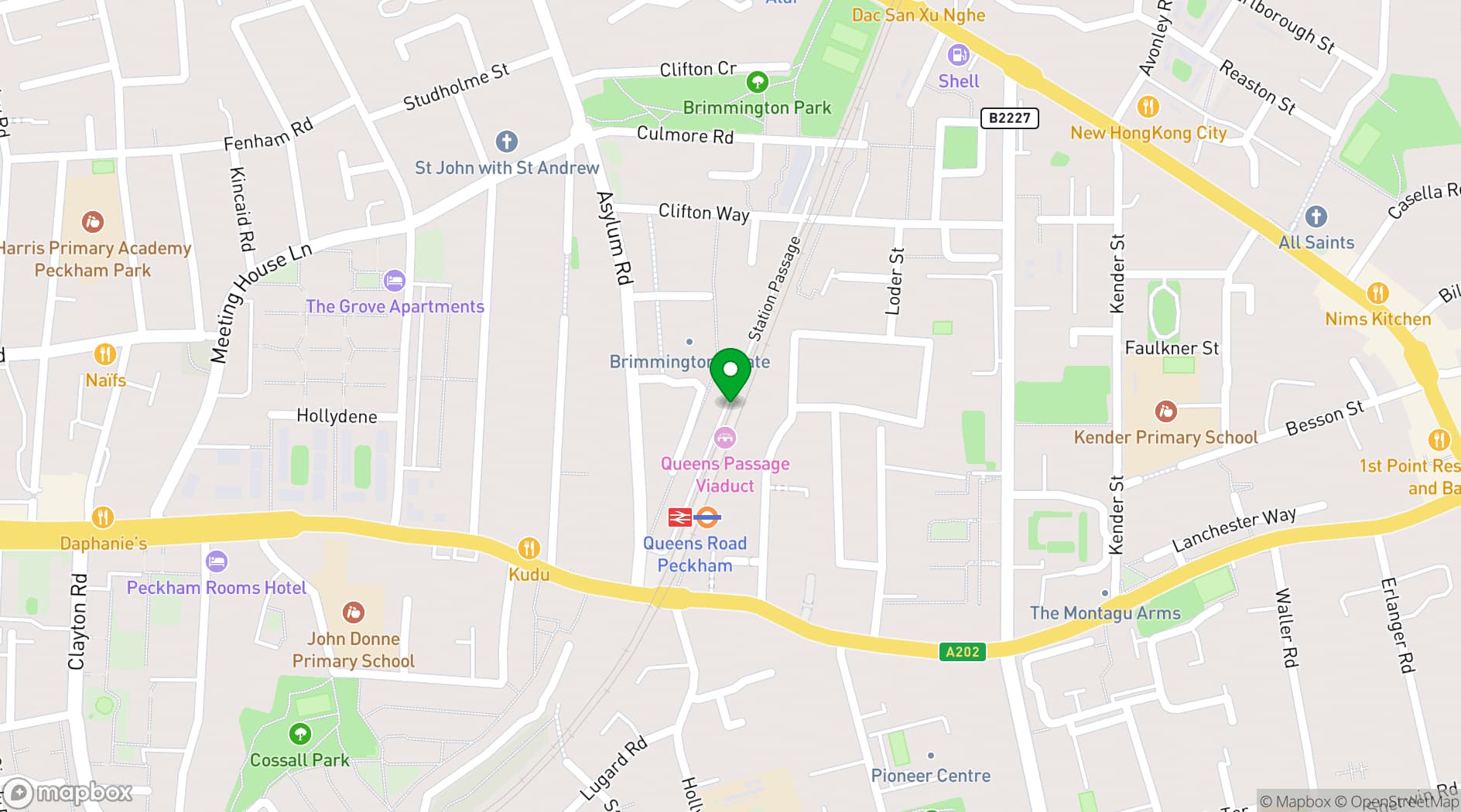 Map showing Yellow Hat Studios South 