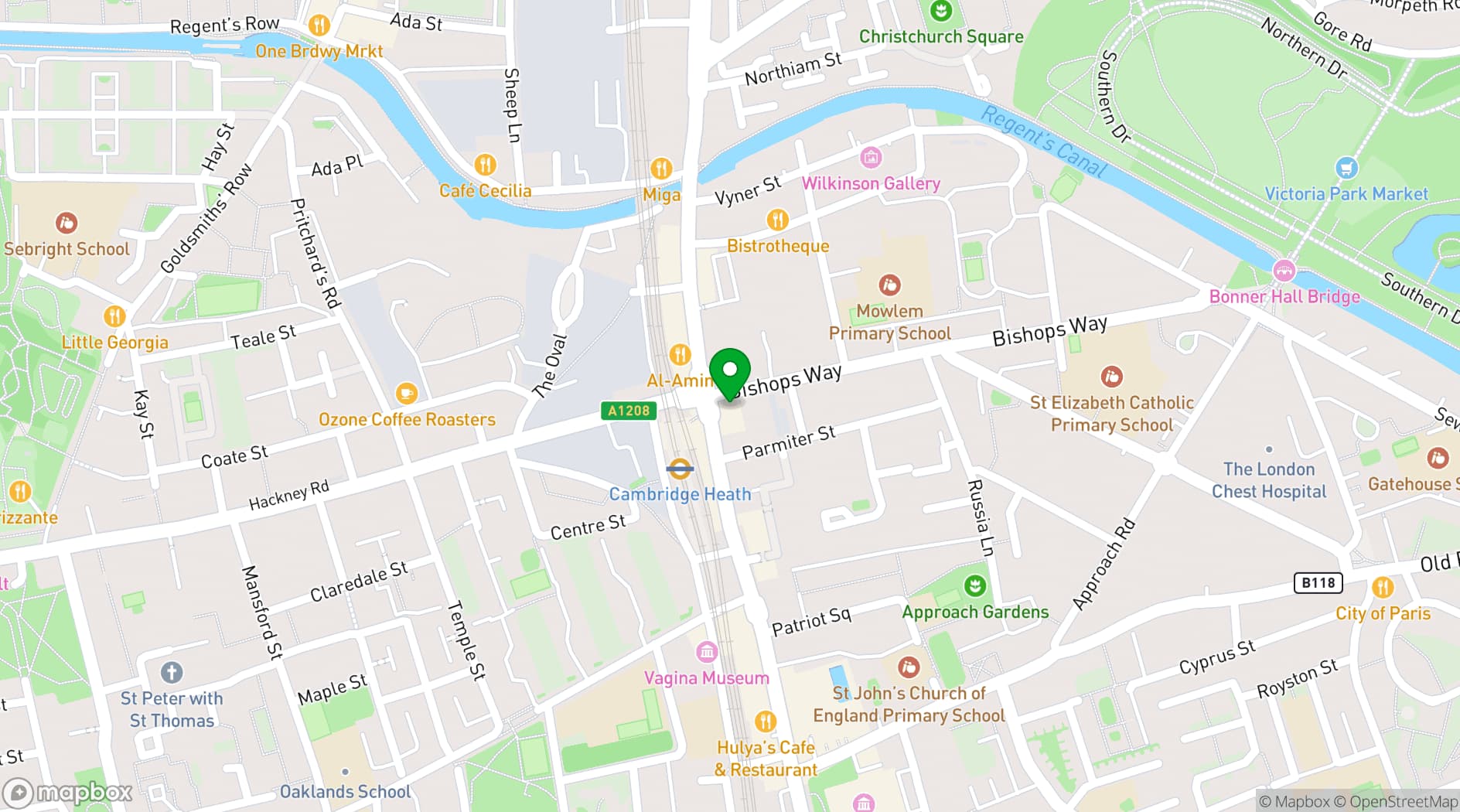 Map showing Lucky Loft