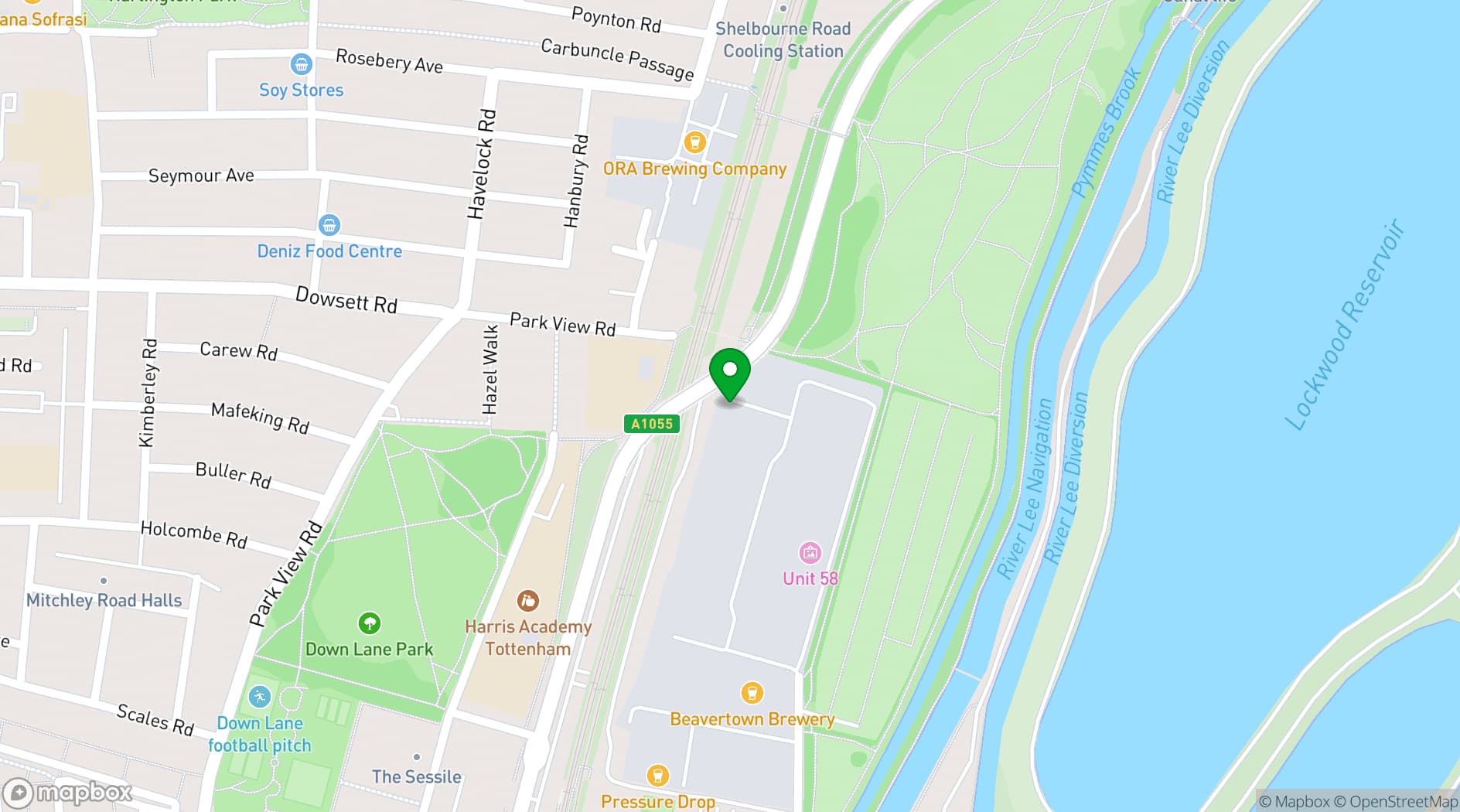 Map showing Distillery N17