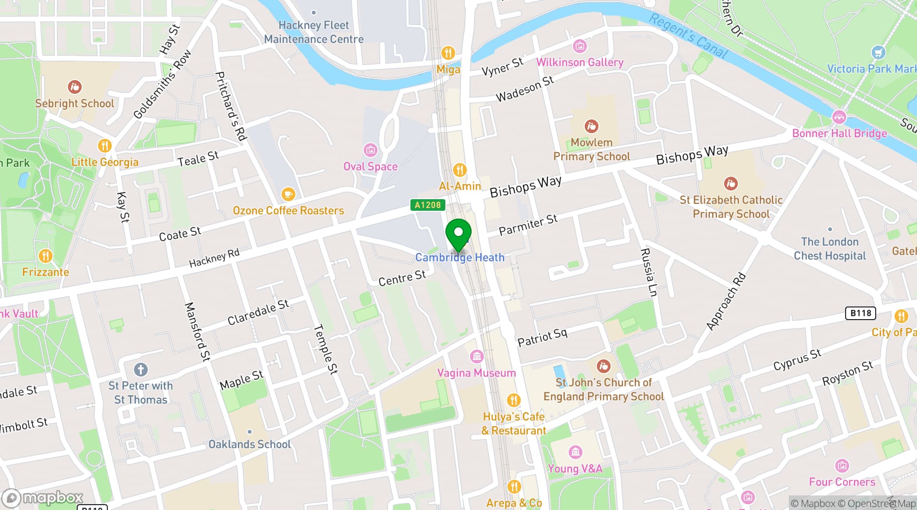 Map showing Yellow Hat Studios