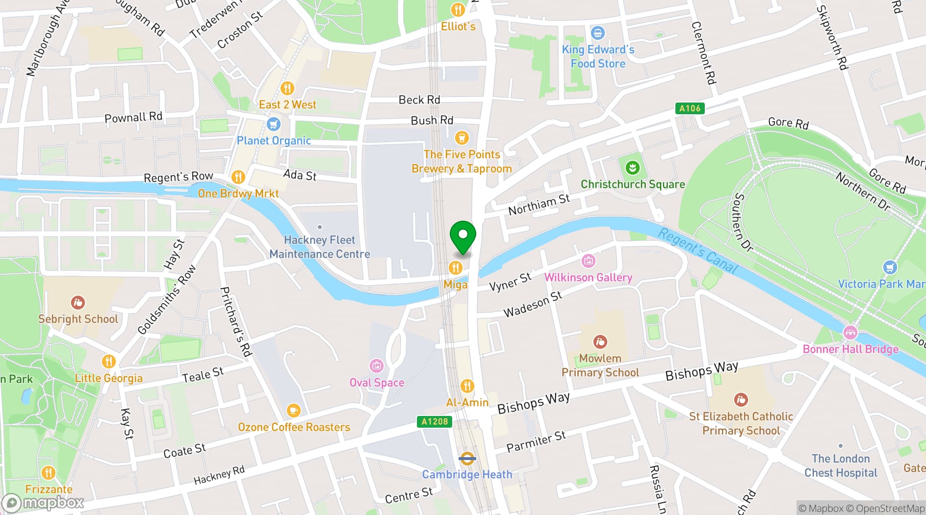 Map showing The Absinthe Parlour