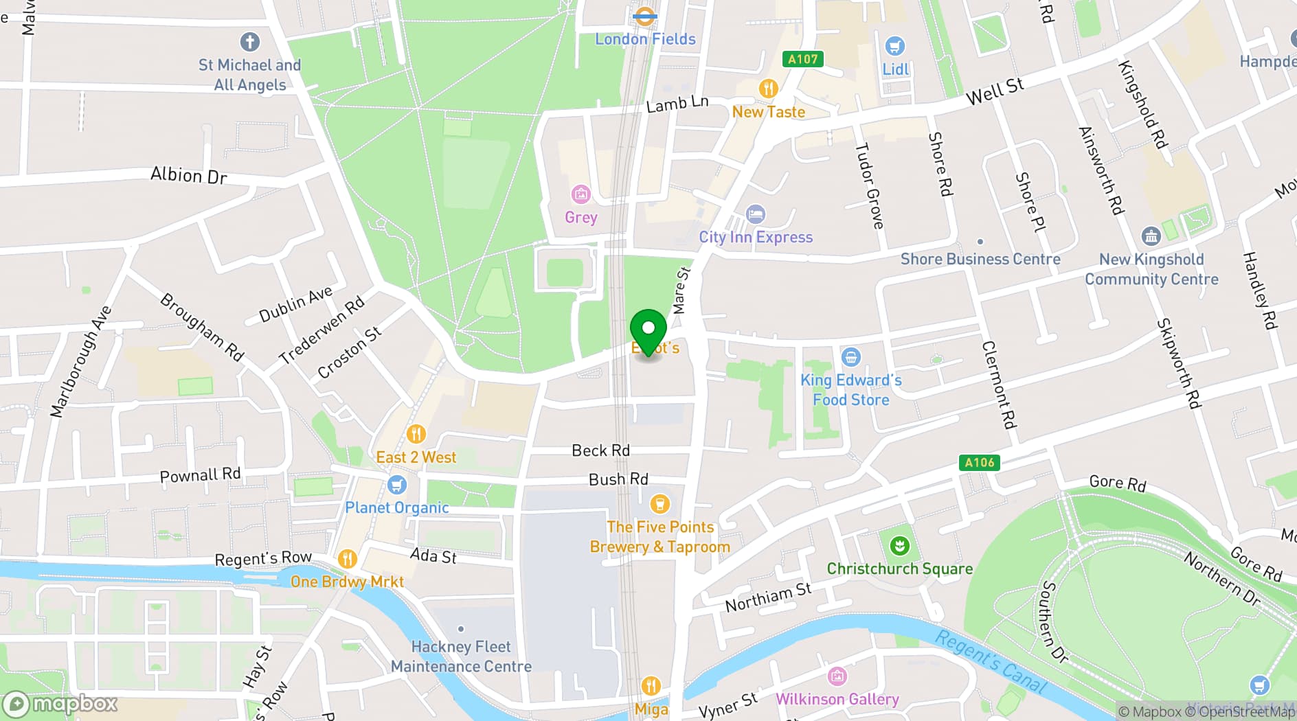Map showing Netil360 Rooftop 