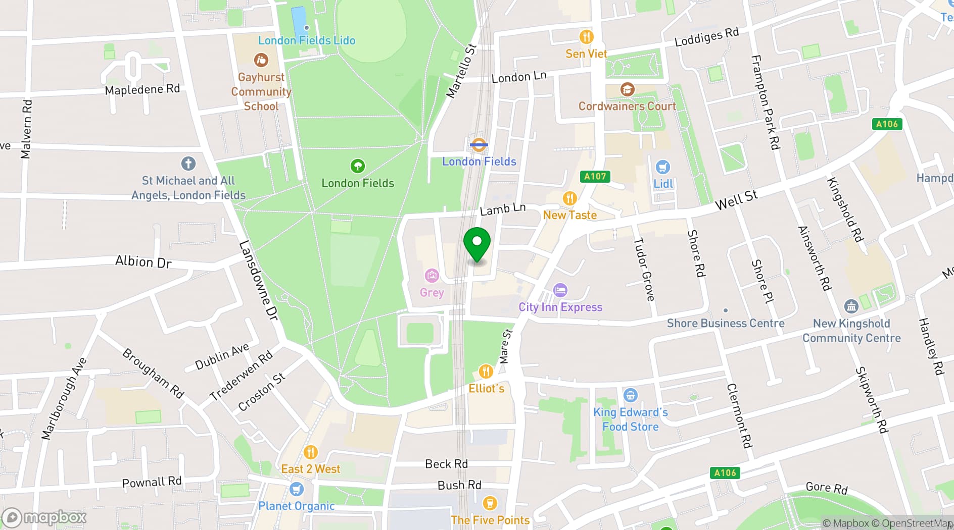 Map showing Malavenda Cafè