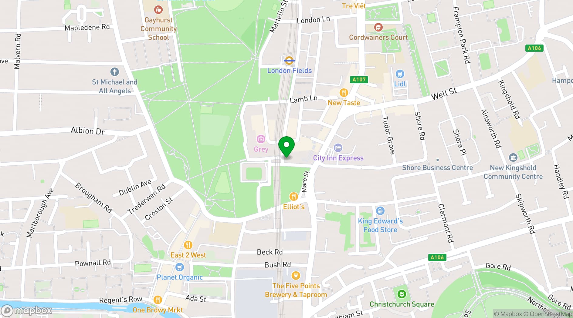 Map showing Wringer & Mangle