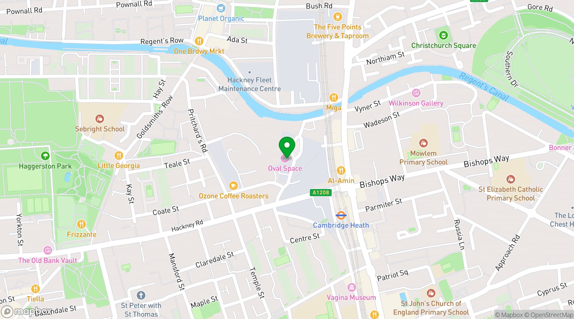 Map showing Lock Warehouse