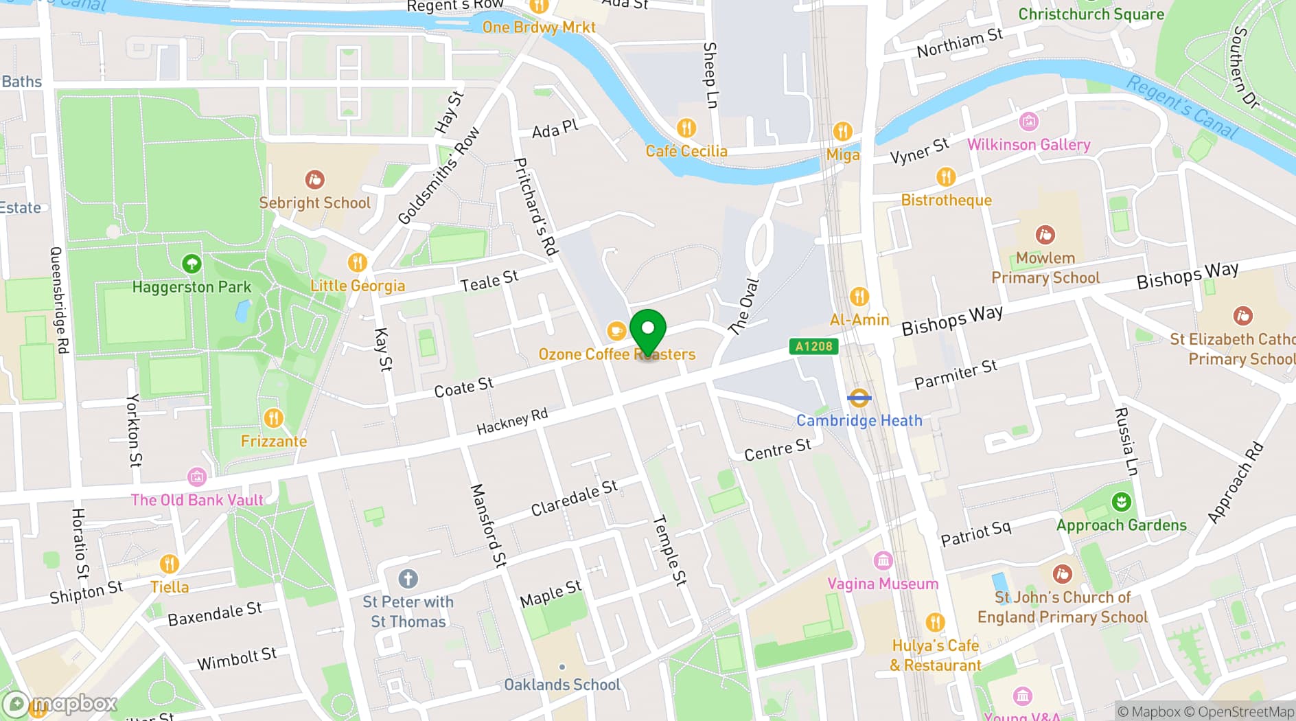 Map showing The First Studio