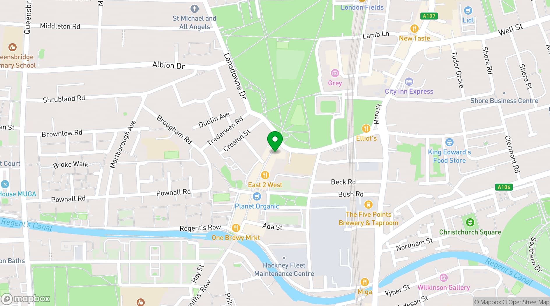 Map showing Cat & Mutton