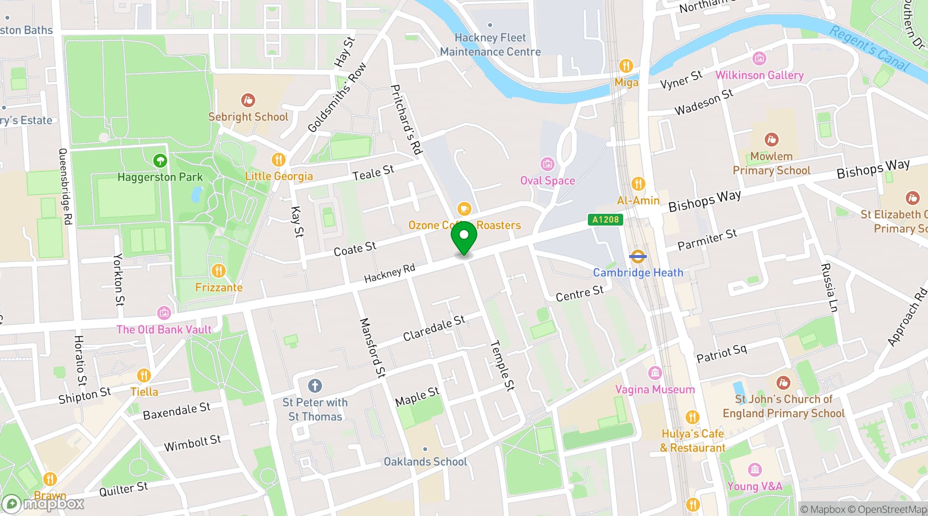 Map showing Mama Shelter London