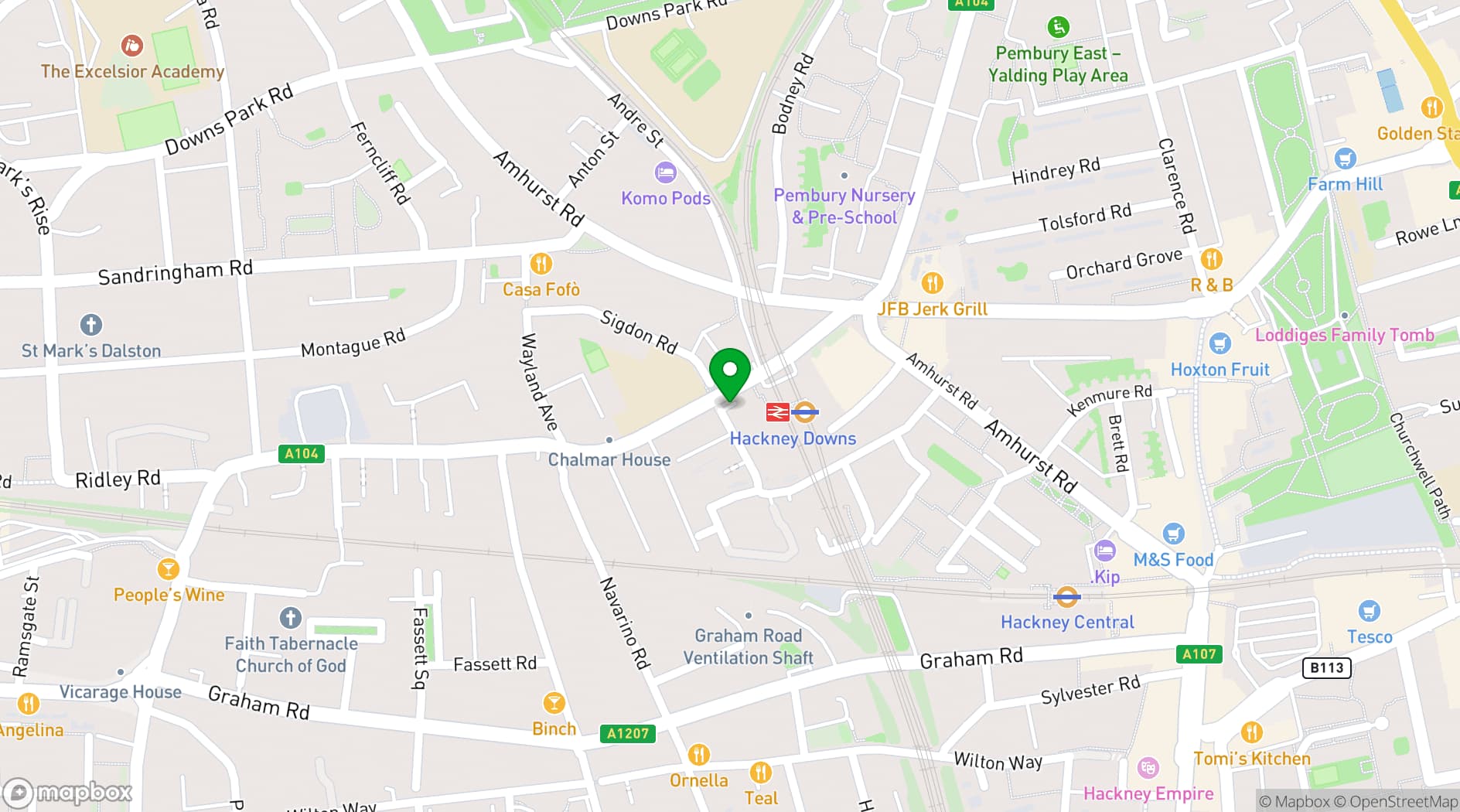 Map showing Rao's Bar & Restaurant