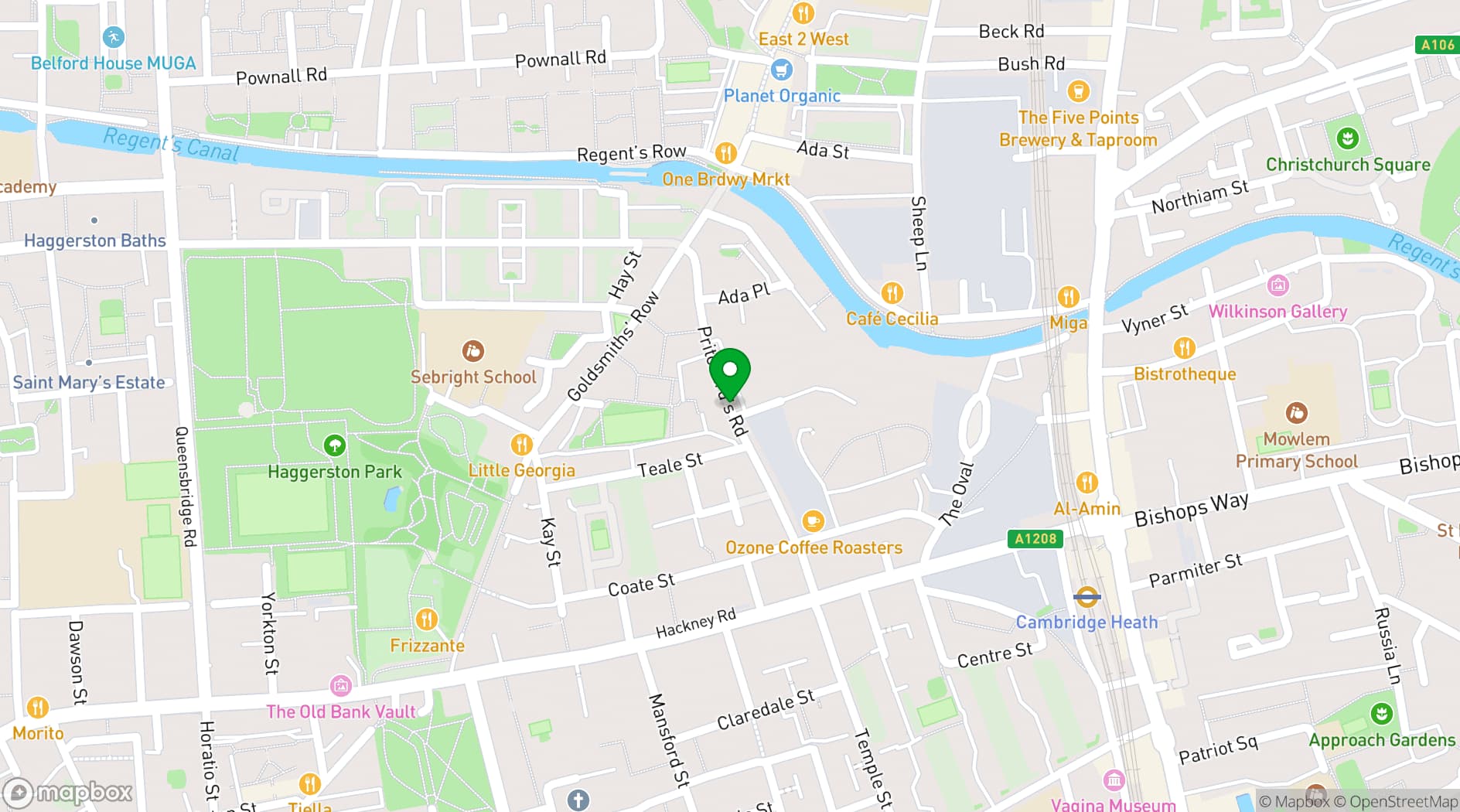 Map showing Karma Kitchen Co-working