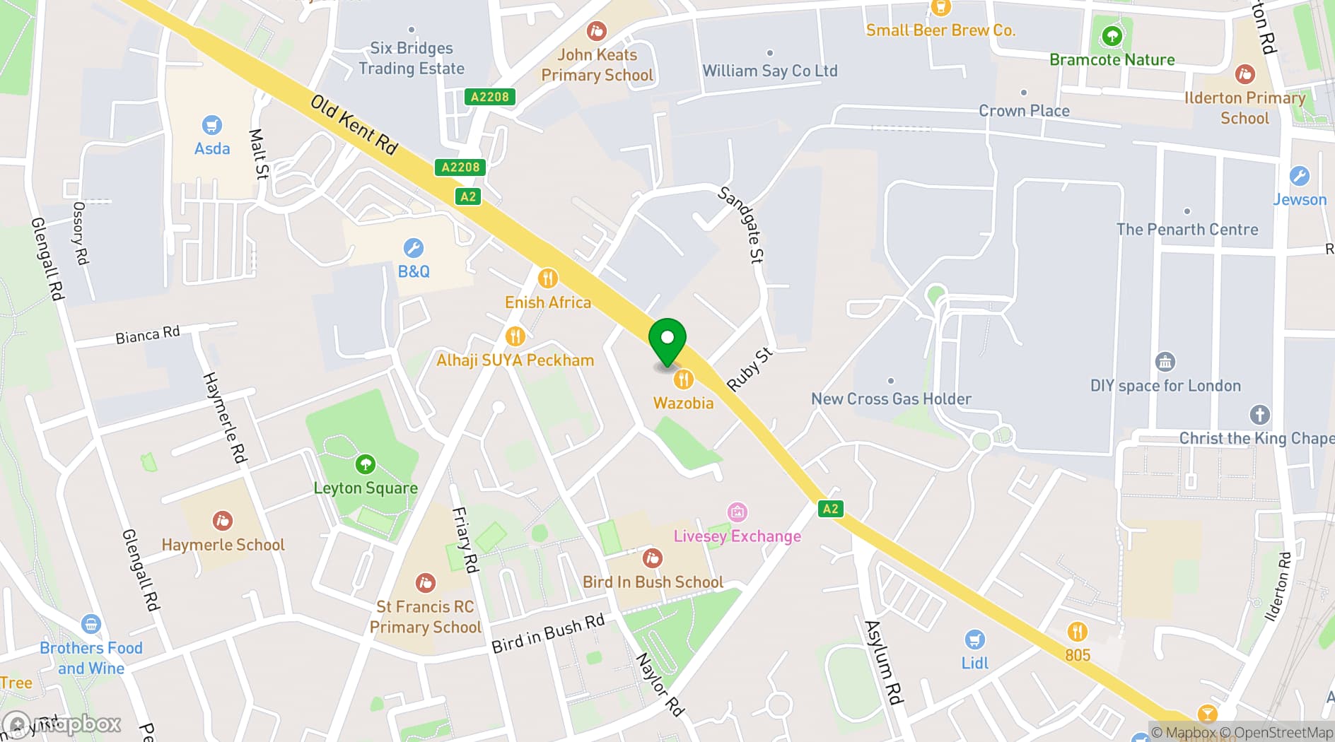 Map showing 19 FIFTY Seven