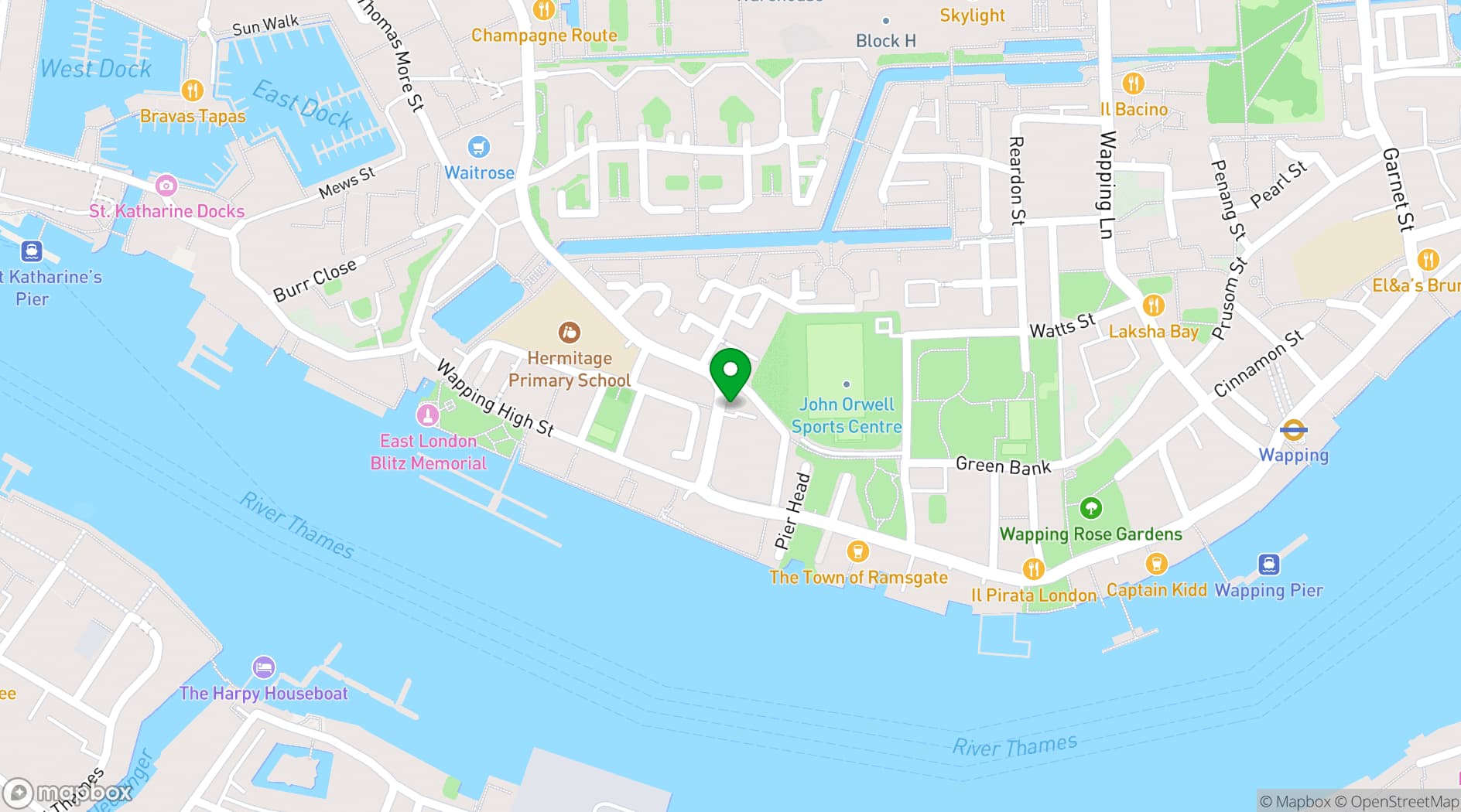 Map showing WN Studios London